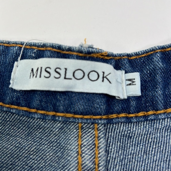 MISSLOOK DENIM DISTRESSED  SHORTS SZ M - Picture 4 of 7